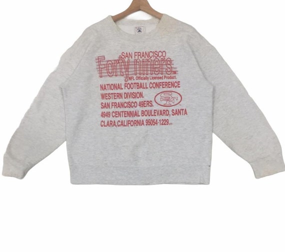 Vintage San Francisco Forty Niners 49ers Big Spell Out Big Logo Sweater  Sweatshirt Sportswear NFL -  New Zealand