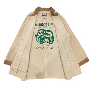 Zeldzame vintage Active Gear outdoor werkkleding jack met knopen