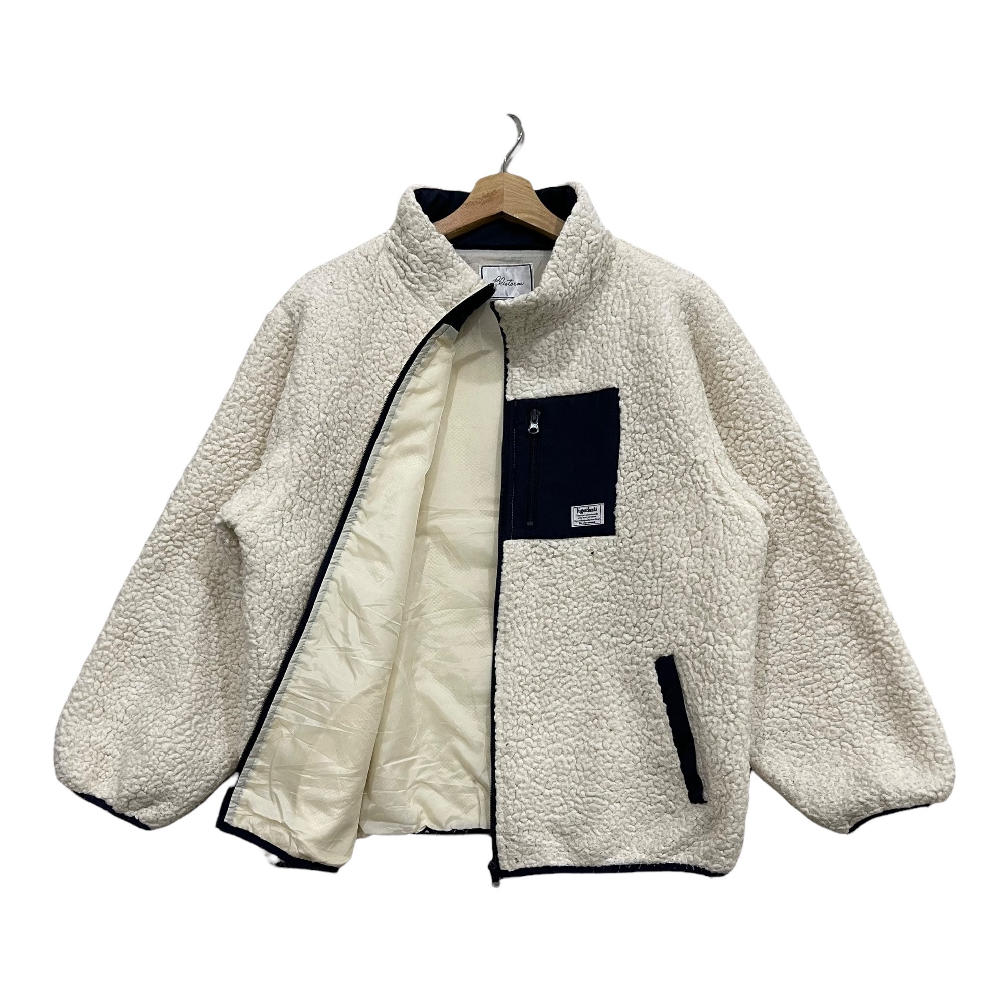 ジャケット・アウター vintage fake far big size jacket Vintage Japanese Brand Faux Fur Zipper Coats Jacket - Etsy