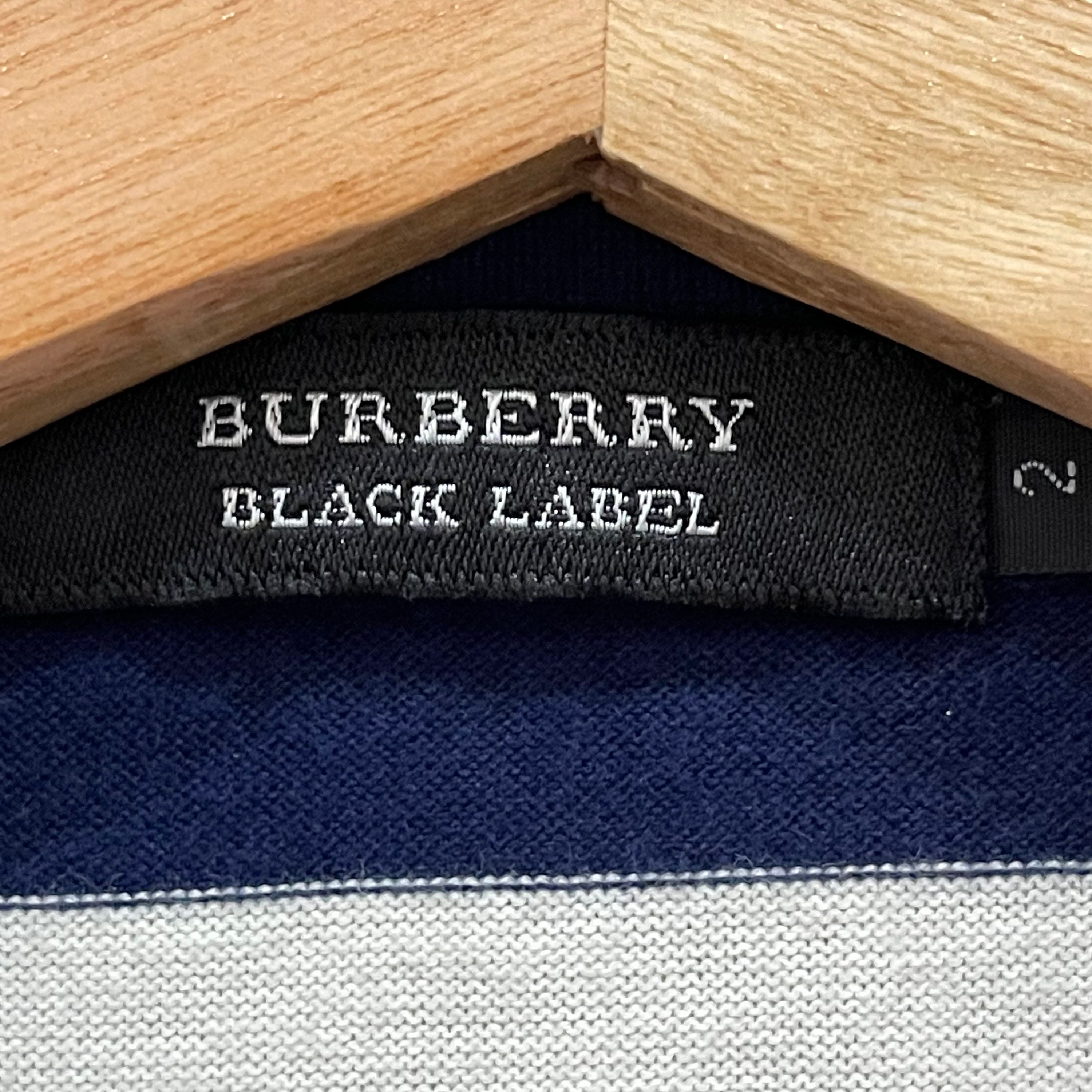 Authentic Burberry Black Label Striped Polo Shirt - Etsy