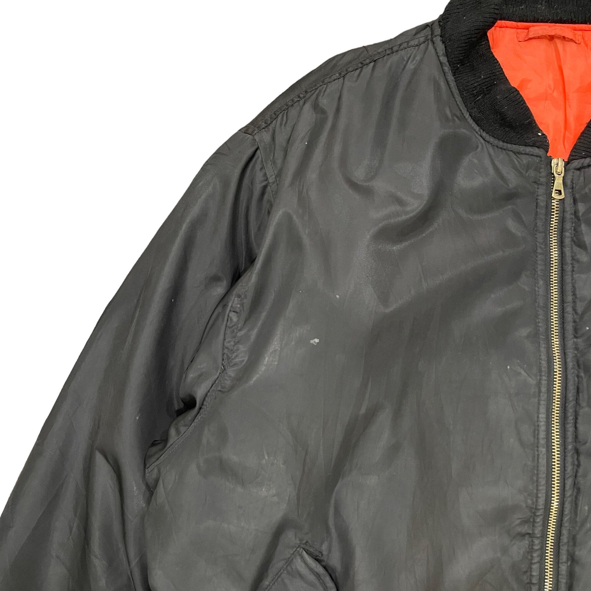 Vintage MA-1 Zipper Bomber Flight Jacket - Etsy Canada
