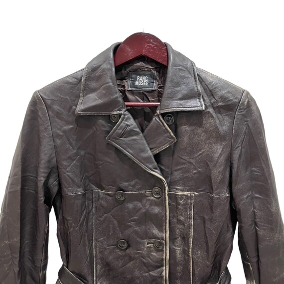 Vintage Rang Musee Genuine Leather Belted Button Jacket - Etsy