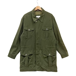 Vintage!! Ermenegildo Zegna Utility Parka Military Style Button Jacket Made in Italy