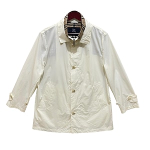 Authentic Burberry London Nova Check Button Light Relaxed Fit Jacket Cream Colour