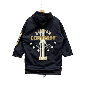 Vintage!! Converse Boston USA Shearling Line  Snap Button Jacket