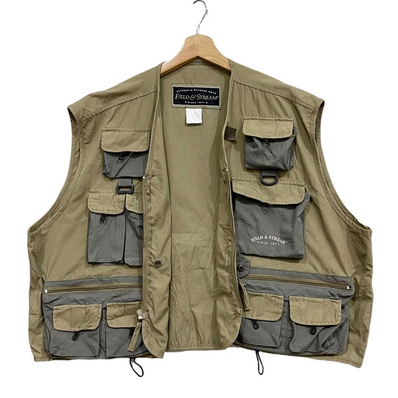 Vintage!! Field and Stream Multi Pocket Military Outdoor Fishing