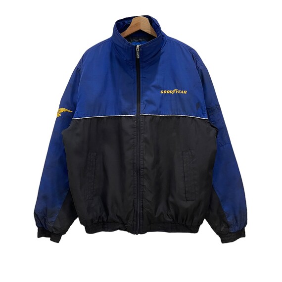 Vintage 90s Goodyear Ice Navi 7 Spell Out Embroidered Zipper