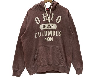 Vintage 90s OHIO Columbus Big Spell Out Sweater Sweatshirt Hoodie