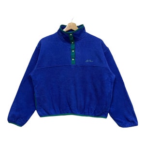 Vintage!! LL Bean Quarter Snap Button Sweater Sweatshirt