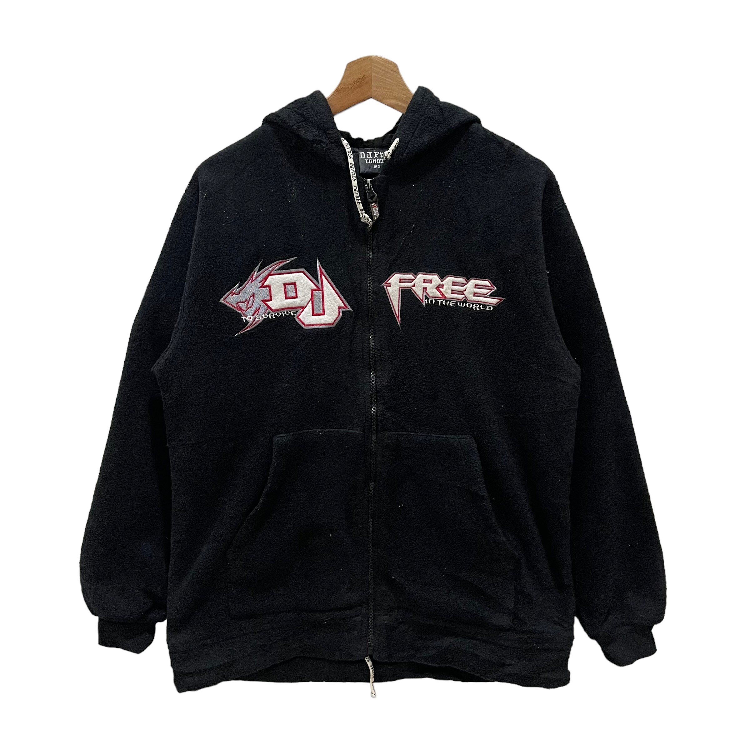 Vintage!! DJ Free London Zipper Hoodie Jacket - Etsy Vintage!! DJ Free London Zipper Hoodie Jacket - Etsy