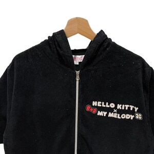 Rare!!Vintage Hello Kitty x My Melody Hoodie Zipper Jacket Short Sleeve image 10