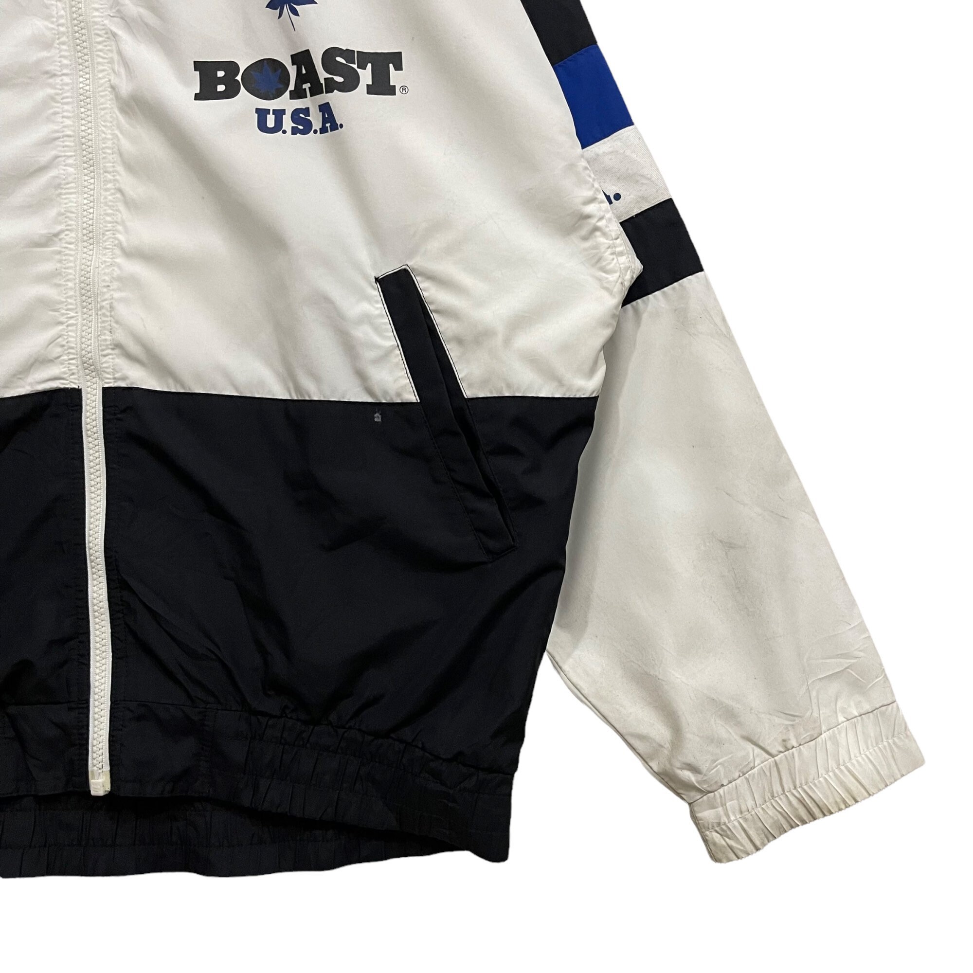 Vintage BOAST USA Spell Out Colour Block Bomber Zipper Jacket - Etsy