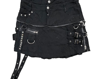 Rare Blood Storm Japanese Brand Goth Seditionaries Vivienne Westwood Punk Studed Mini Skirt