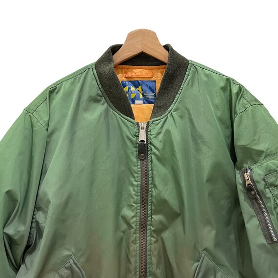 Vintage 90s Plus One Reversible Military Bomber Flight