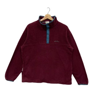 Vintage!! LL Bean Quarter Snap Button Sweater Sweatshirt