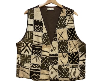 Retro Vintage 90s American Native Navajo Design Vest