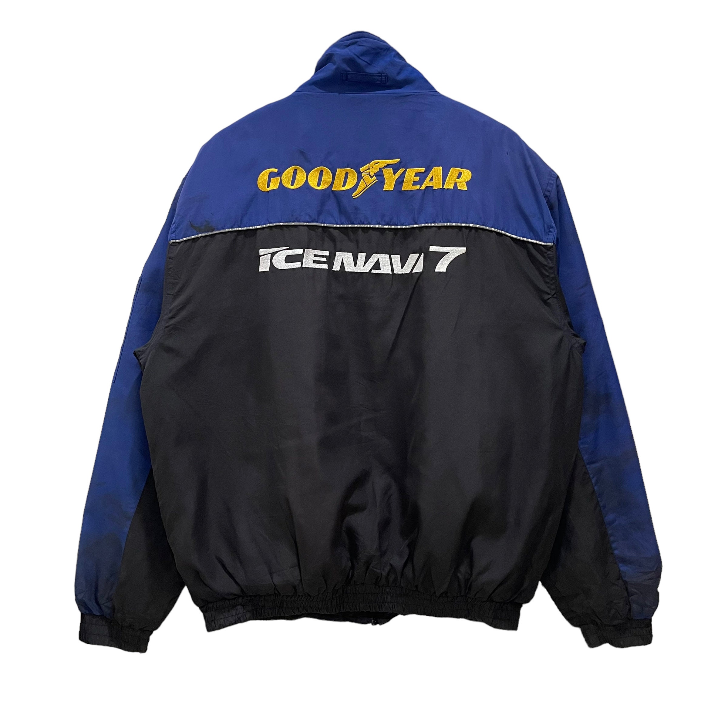 Vintage 90s Goodyear Ice Navi 7 Spell Out Embroidered Zipper Vintage 90s Goodyear Ice Navi 7 Spell Out Embroidered Zipper
