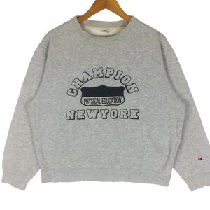 Vintage!! Champion New York Big Spell Out Big Logo Sweater Sweatshirt Sportswear