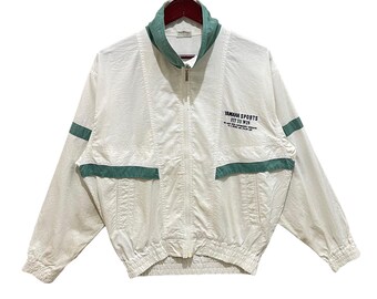 Vintage 90s YAMAHA Sports Yamaha Racing Motorsport Motorcycle Zipper Light Jacket