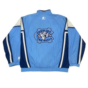 Vintage 90s CAROLINA TAR HEELS University of North Carolina Athletics Big Logo Zipper Jacket
