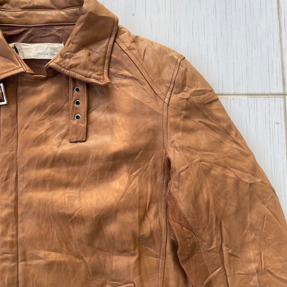 Harlem Rens Jacket Rare!!Vintage!! Harlem Rouge Lamb Leather Sheepskin B… - Gem