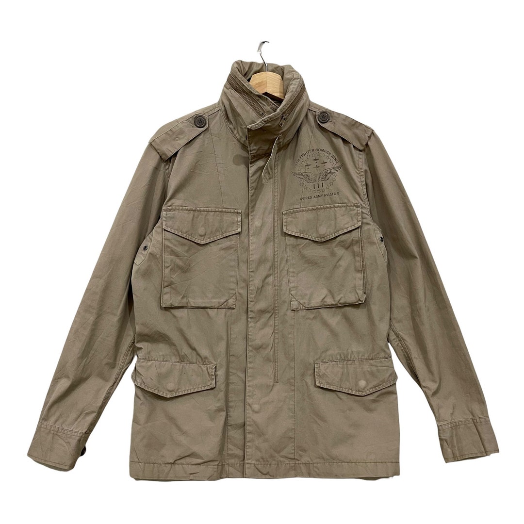 ARTIFICIAL GRAIN MILITARY BLOUSON 美品 YOKE DETACHABLE MILYTARY BLOUSON [CHARCOAL] - Fresh Service