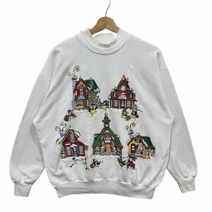 Vintage 90s Nut Craker USA Merry Christmas Crewneck Sweatshirt Sweater Pullover