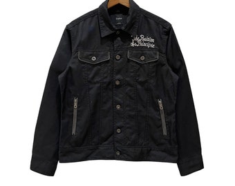 Vintage Crazy Devil Japanese Motorcycle Gang Button Jacket Vintage Crazy Devil Japanese Motorcycle Gang Button Jacket