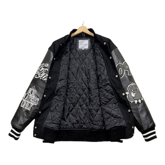 Japanese Brand KRHYME DENIM Wool/Leather Varsity Jacket - Etsy 日本