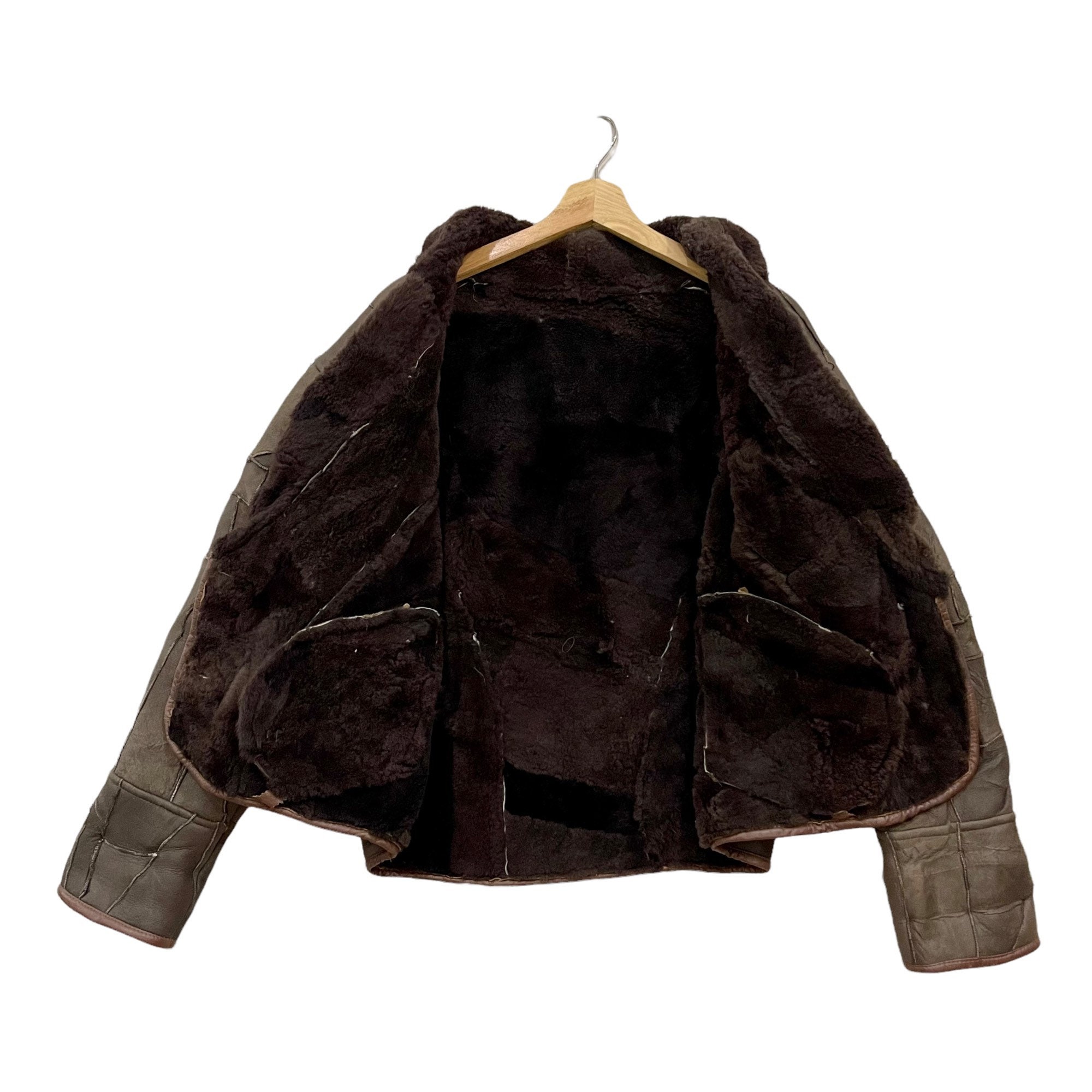 Vintage 1907 Oklahoma Cowboy Leather Fur Coat Jacket (L) - Etsy