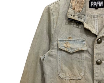 Vintage Japanese Brand PPFM Distressed Denim Jacket - Etsy