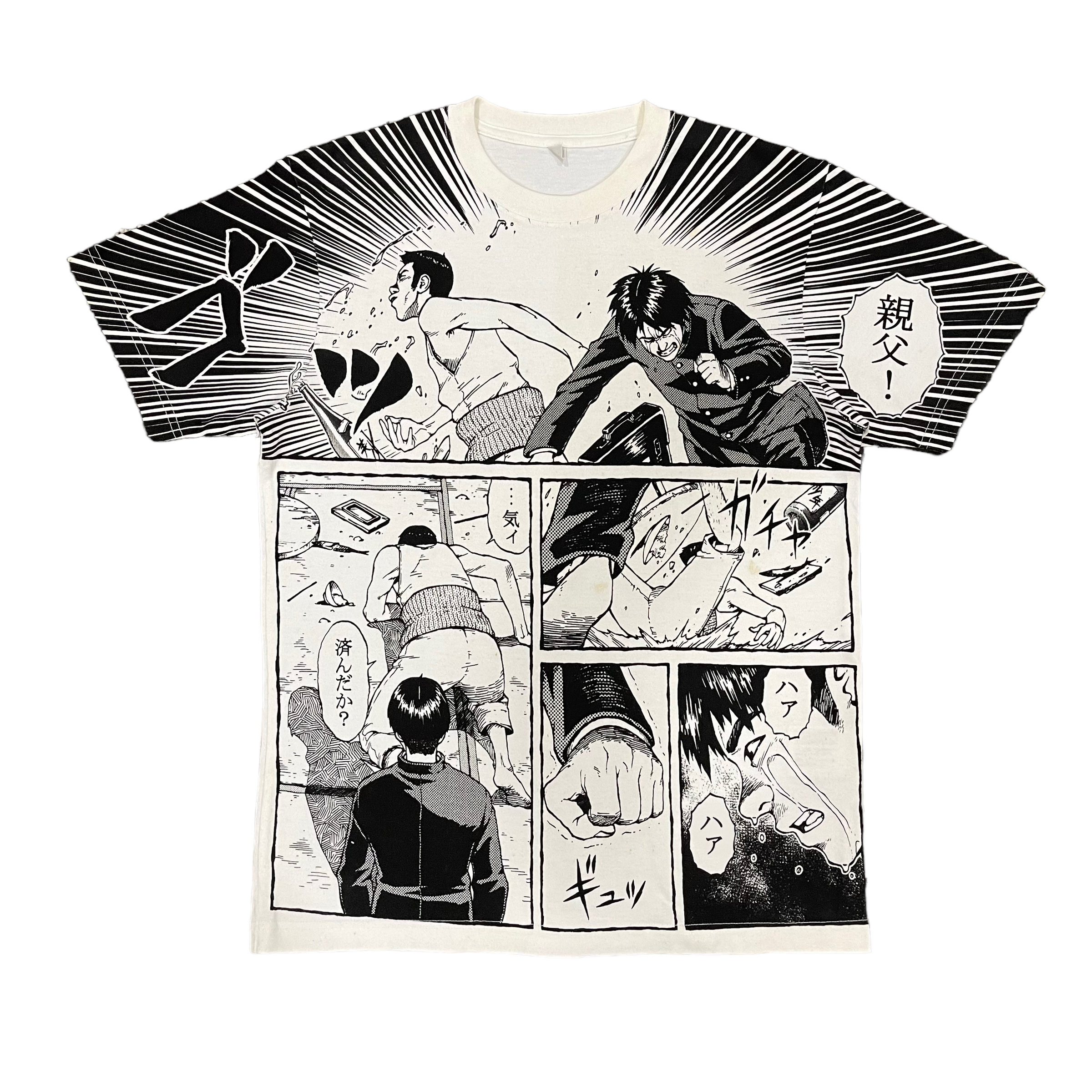 希少なヴィンテージ日本のアニメ漫画マンガオーバープリント半袖クルーネックTシャツ - Etsy 日本