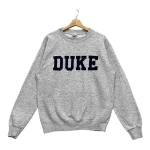 Vintage!! 90s DUKE University Spell Out Crewneck Soffe Made in USA Crewneck Sweater Sweatshirt