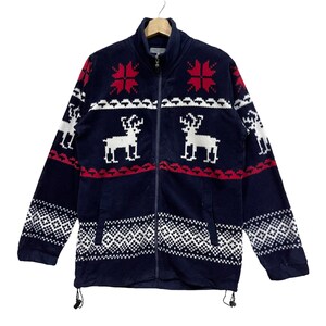 【AAKE】ETHNIC FLEECE JP Vintage Japanese Brand Fleece Aztec Pattern Sweater,warm