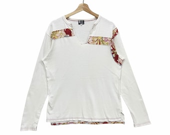 Camisa vintage de manga larga y cuello redondo de la marca japonesa Takeo Kikuchi.