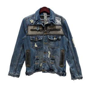 Rare Vintage 12.5oz Grangerock Denim Button Jacket Nice Design