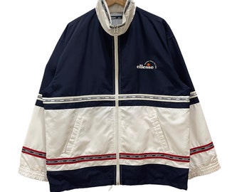 Vintage 90s Ellesse Multicoloured Windbreaker Zipper Jacket