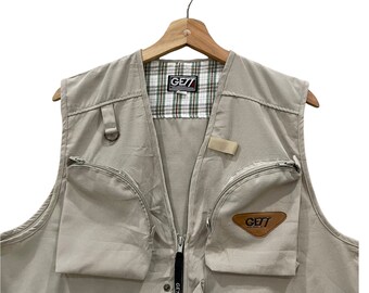 Vintage!! Japanese Brand Fishing Zipper Vest - Etsy
