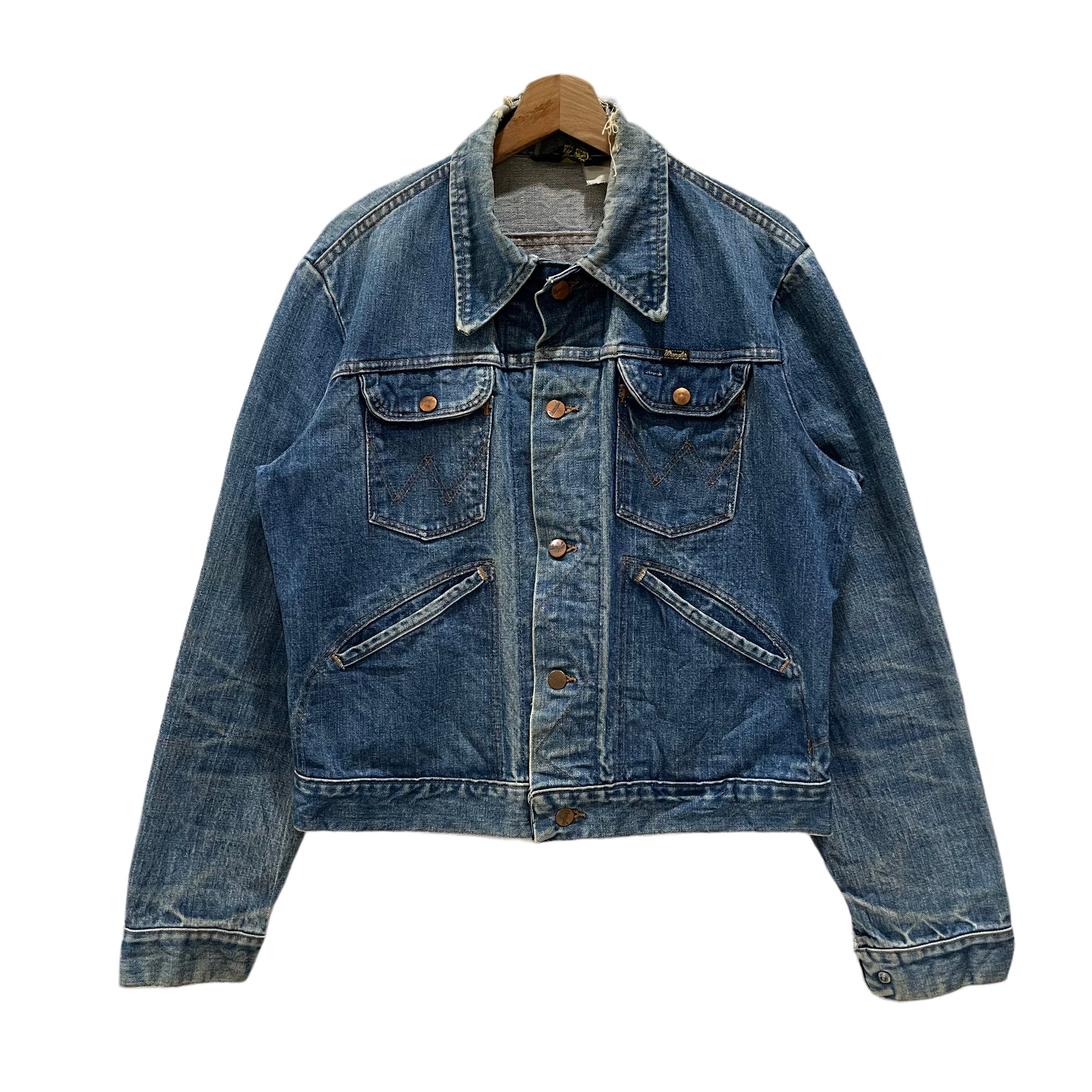 80s Wrangler USA製 DenimJacket vintage Vintage 70-80s Wrangler Denim Jacket Trucker Blue Scovill Button