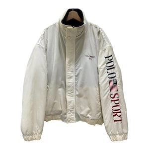 Archive RARE Vintage 90s POLO SPORT Sportsman Ralph Lauren Embroidered Spell Out Polo Stadium Bomber Jacket