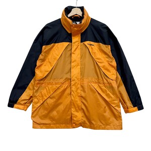 Vintage!! LL Bean windjack met kleurvlakken