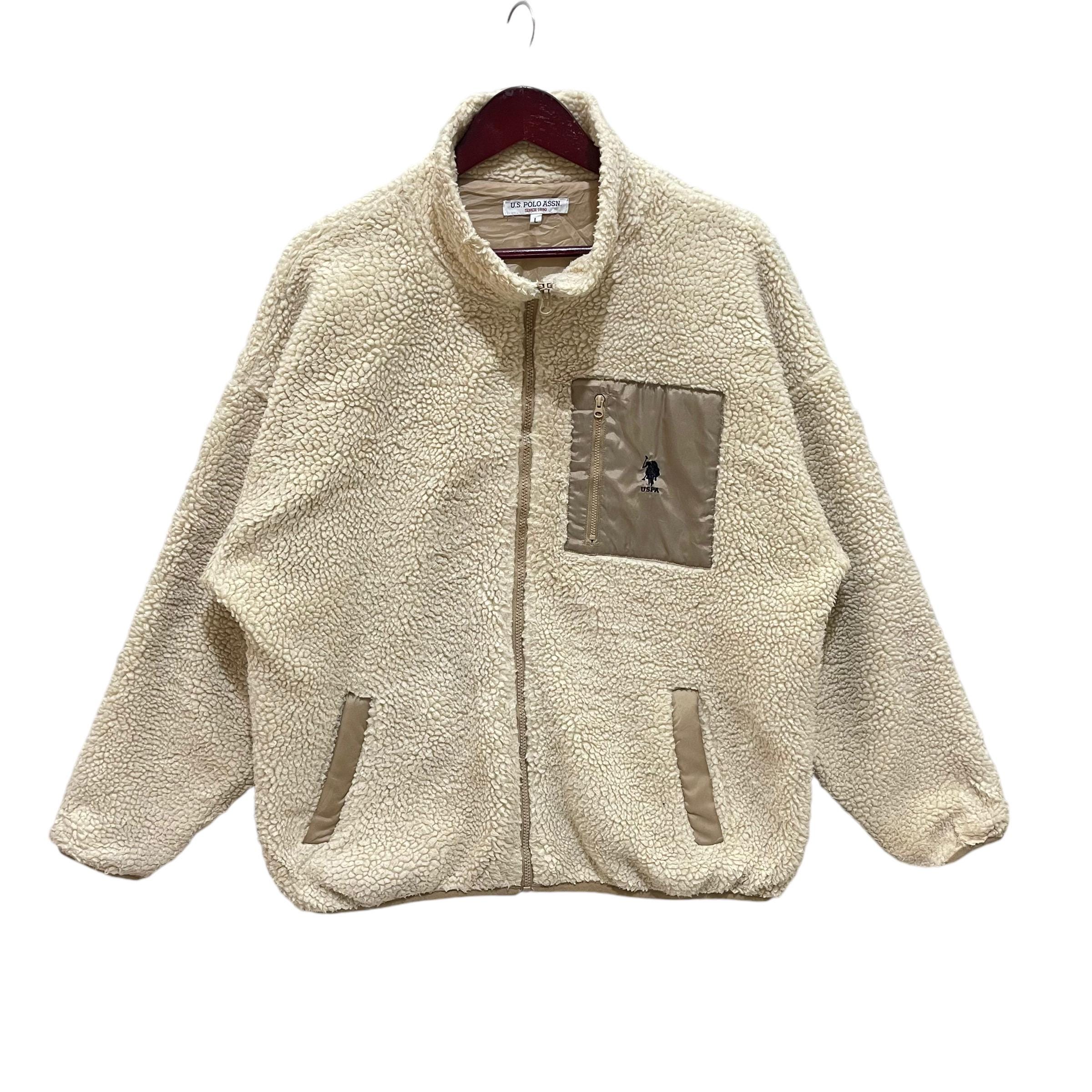 Vintage US Polo Assn Assassin Faux Fur Shearling Deep Pile Zipper - Main Image