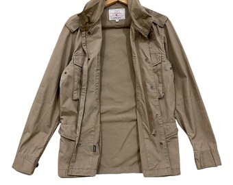 Vintage Avirex Army Aviator Snap Button Zipper Multipocket
