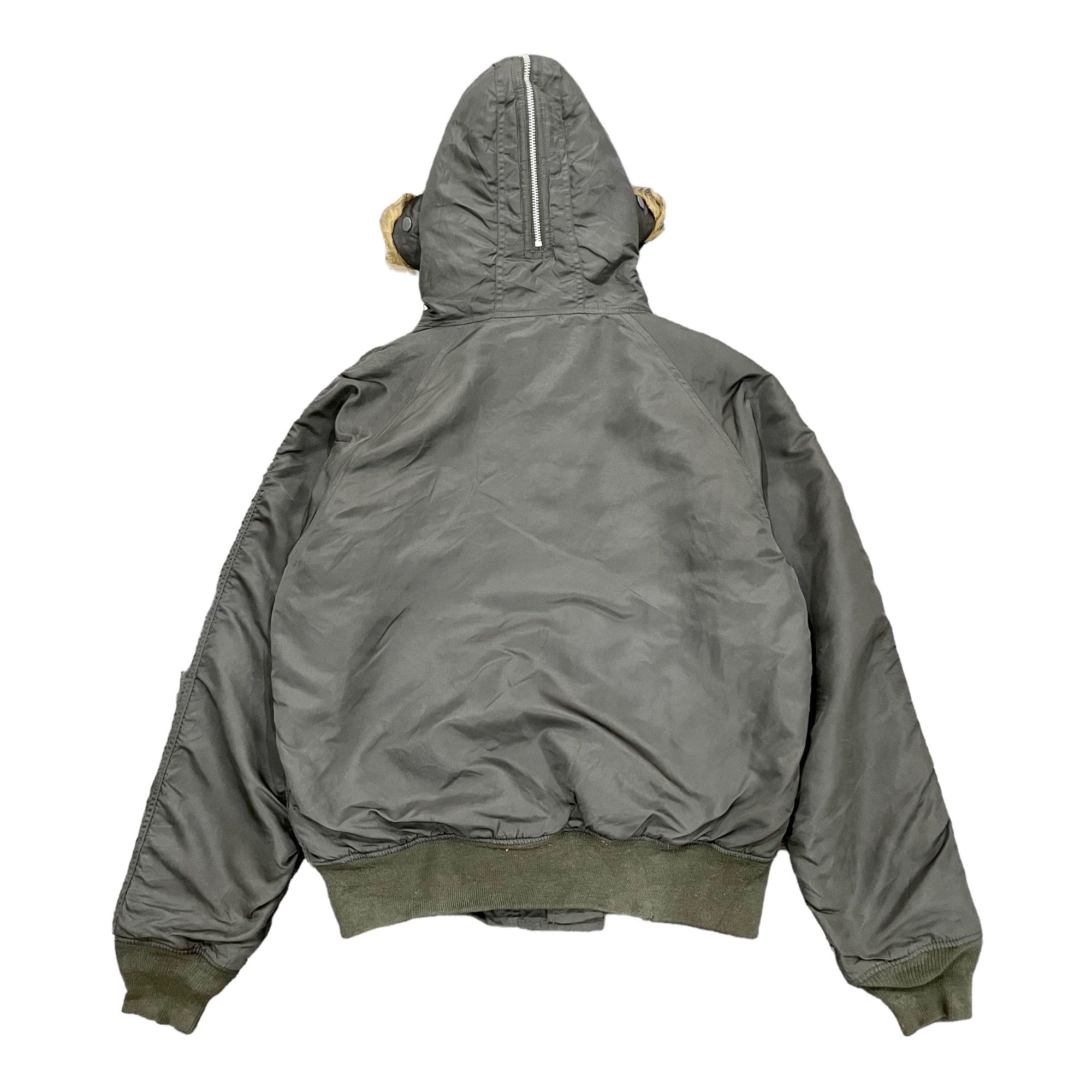 Vintage!! Alpha Industries Faux Fur Hoodie Bomber Military Vintage!! Alpha Industries Faux Fur Hoodie Bomber Military