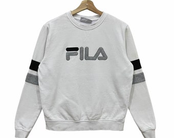 millésime !! Sweat-shirt brodé en gros caractères FILA