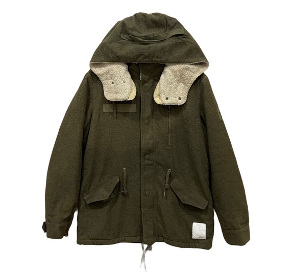 Green jacket shop with hoodie