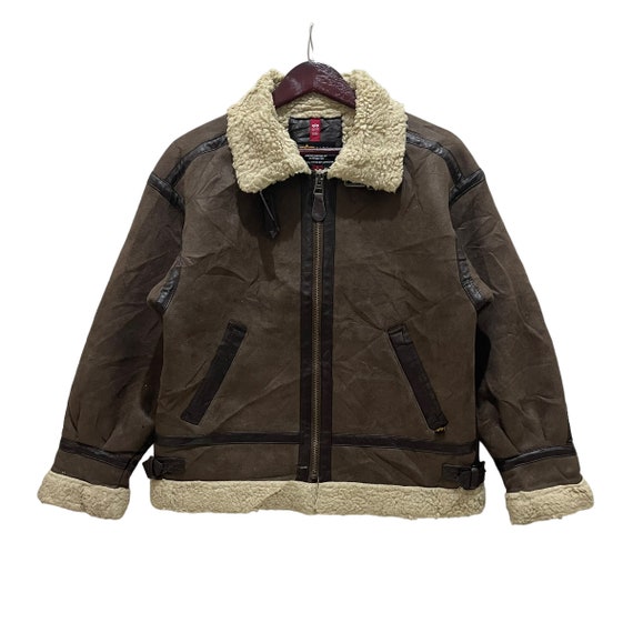 Alpha Industries Type B 3 Shearling Sheepskin Flight Jacket