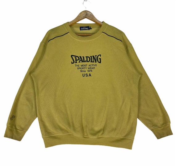 Vintage!! Spalding USA Big Spell Out Crewneck Swe… - image 1