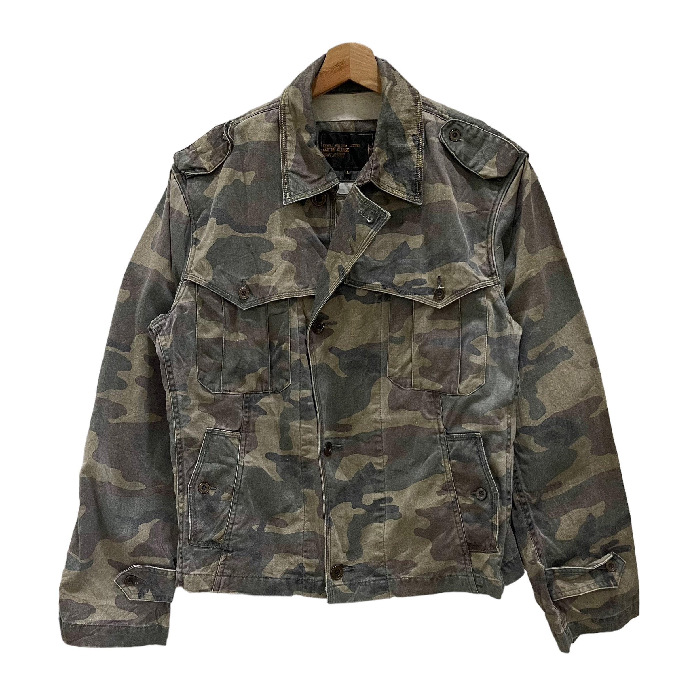Vintage Military Style US Army Camouflage Jacket