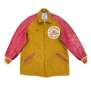 Vintage 70s NBA Wool & Leather Varsity Jacket - Made in USA